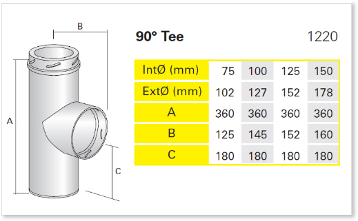 90 Degree Tee
