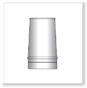 Single Wall (Single Skin) Stainless Steel Flue, Prima Plus Terminals Tapered Terminal